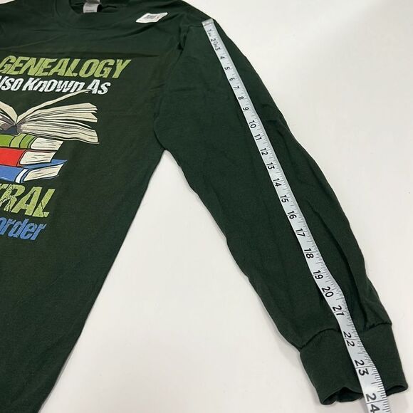 Genealogy. Also Known as Ancestral Obsession Disorder Green Long Sleeve Small - Picture 4 of 7